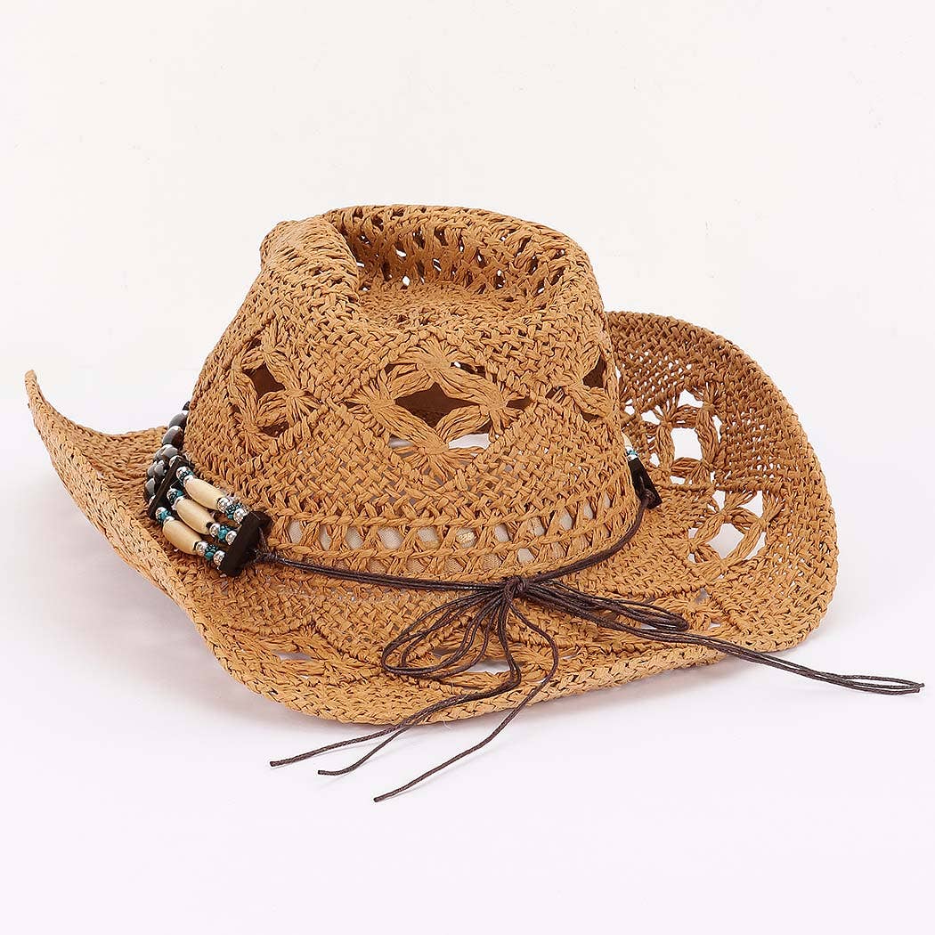 Faux Straw Cowboy Hat: KH