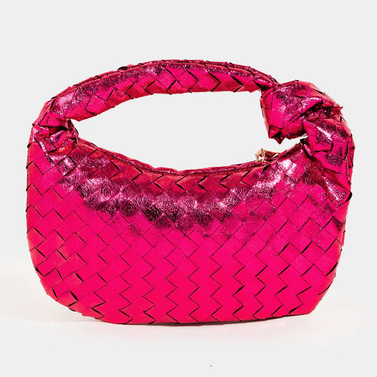 Basket Weave Hobo Handbag