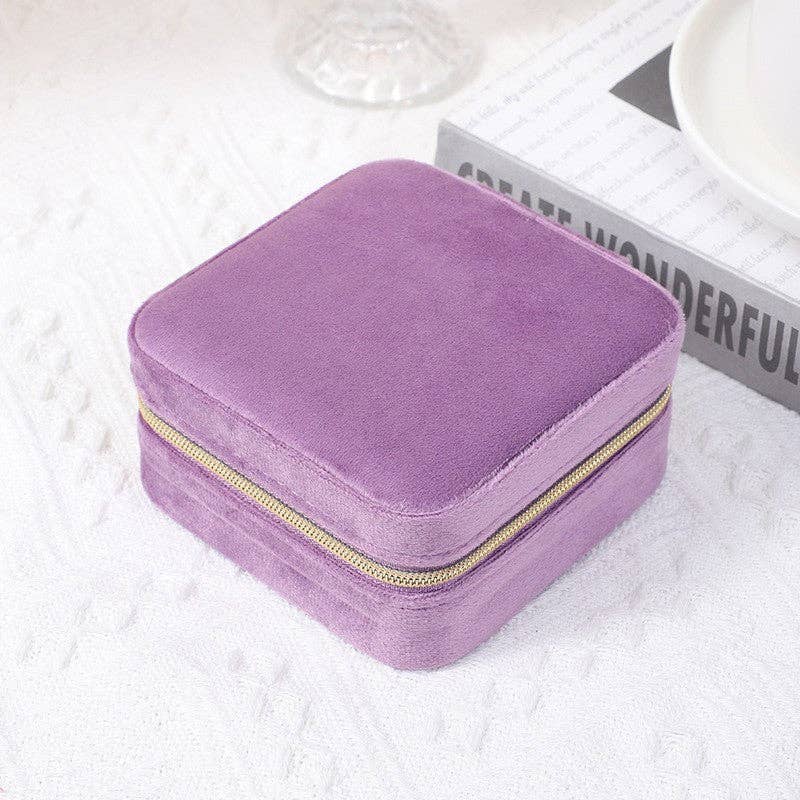 Fashionable Velvet Jewelry Storage Box