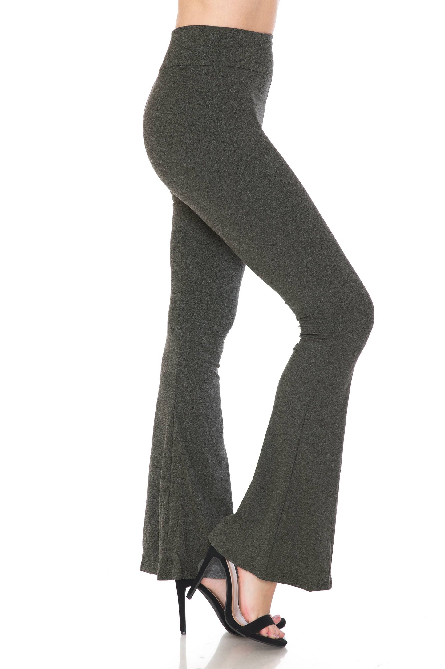 Buttery Soft High Waist Solid Palazzo Pants: Black / S