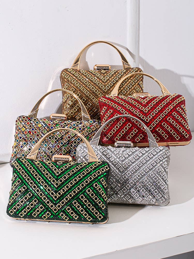 Women's High-End Diamond-Studded Banquet Handbag