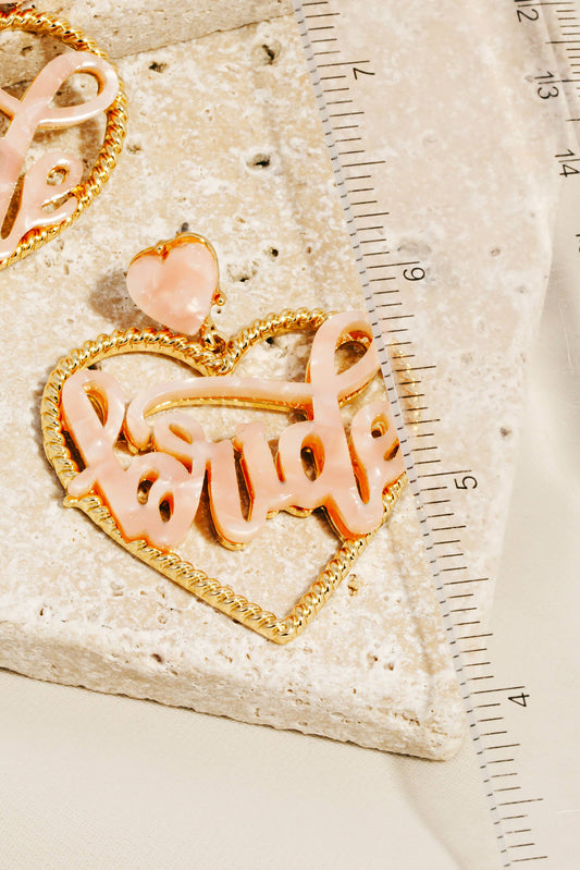 Heart Bride Drop Earrings