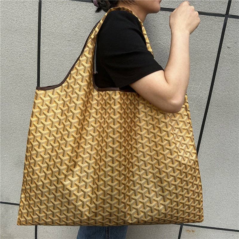 Large Capacity Single Shoulder Shopping Bag With Print
