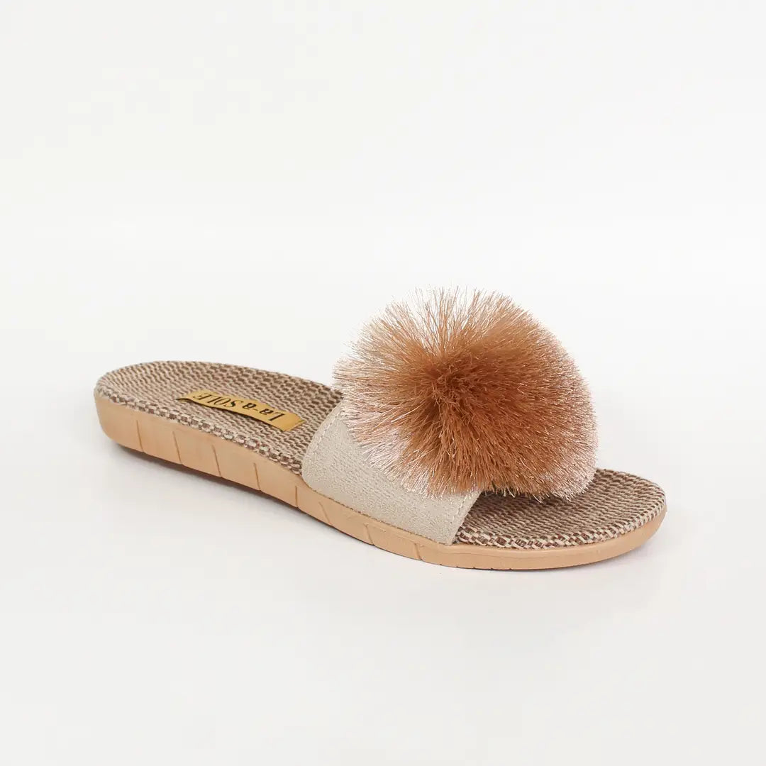 Pom Pom Slides | Women’s Slip-On Summer Sandals