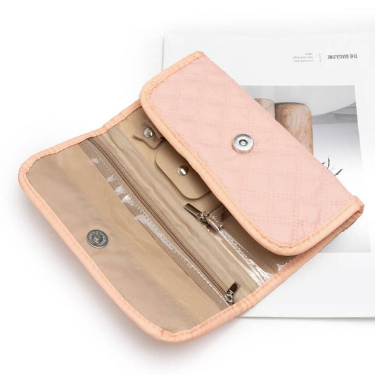 Portable Travel Jewelry Organizer Roll,Foldable for Earrings