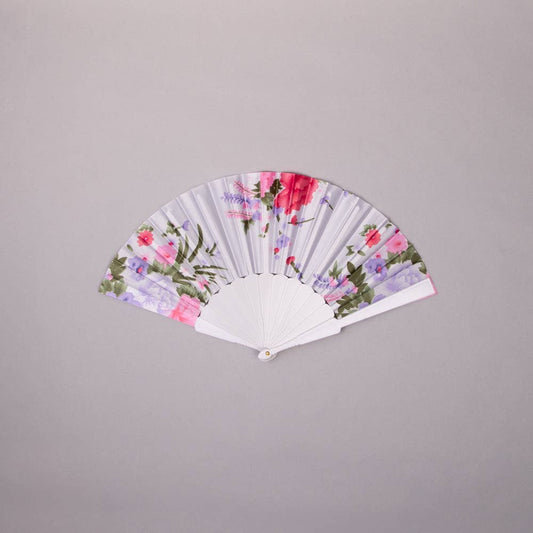 12 Pc Floral Botanical Print Fan Set