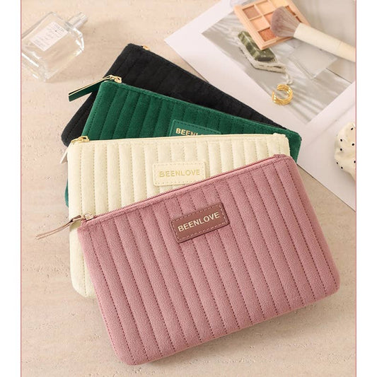 Travel Portable Zipper Canvas Cosmetic Storage Bag