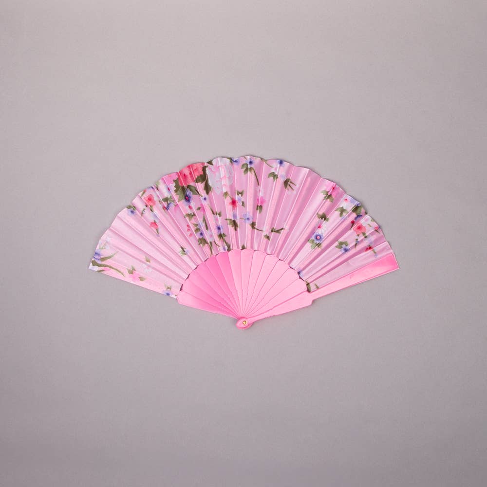 12 Pc Floral Botanical Print Fan Set