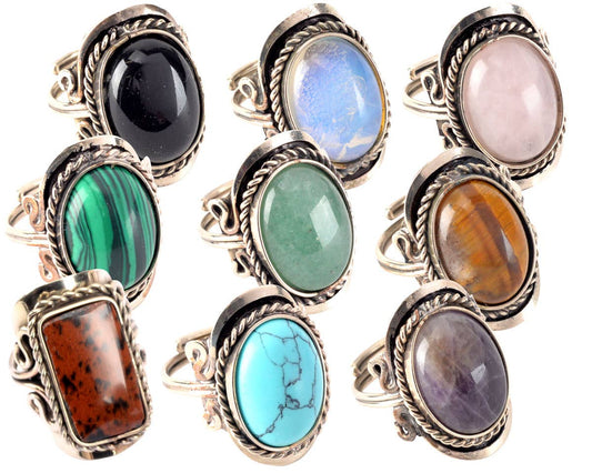 Assorted Adjustable Stone Rings
