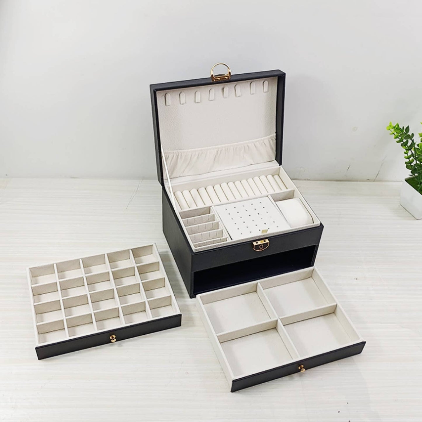 Durable 3-Drawer Large Capacity Jewelry Accessories Storage