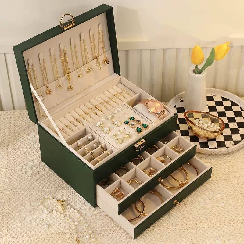Durable 3-Drawer Large Capacity Jewelry Accessories Storage