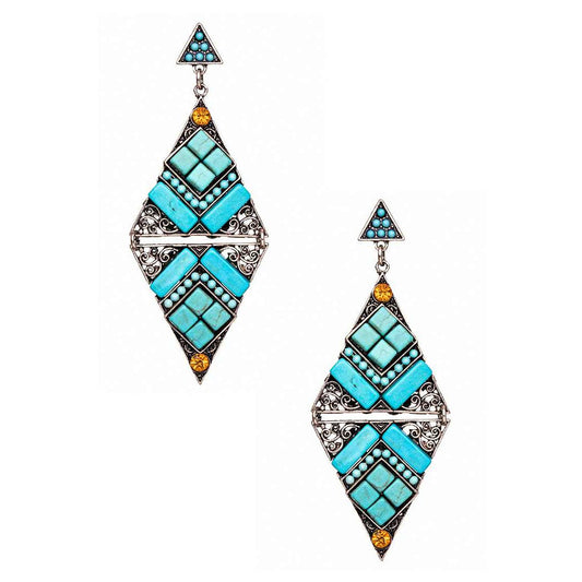 Iconic Stone Pave Western Earrings