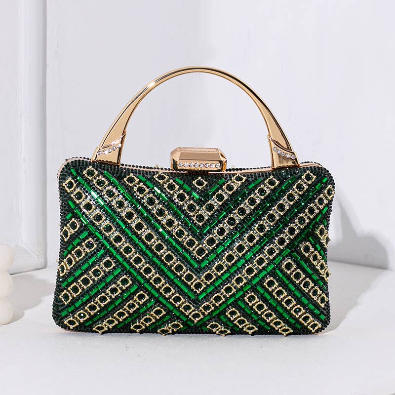Women's High-End Diamond-Studded Banquet Handbag