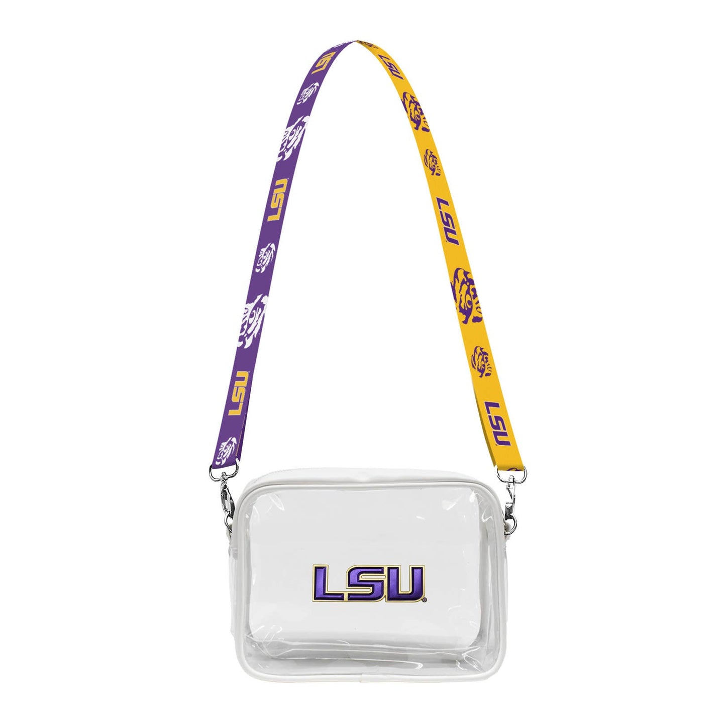 NCAA LSU Tigers Clear Fanny Fan Purse