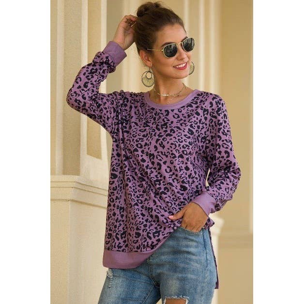 Round Neck Camo Print Long Sleeves Shirt