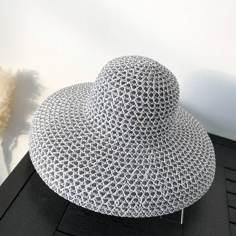 Vintage Vacation Seaside Beach Summer Big Brim Sunhat