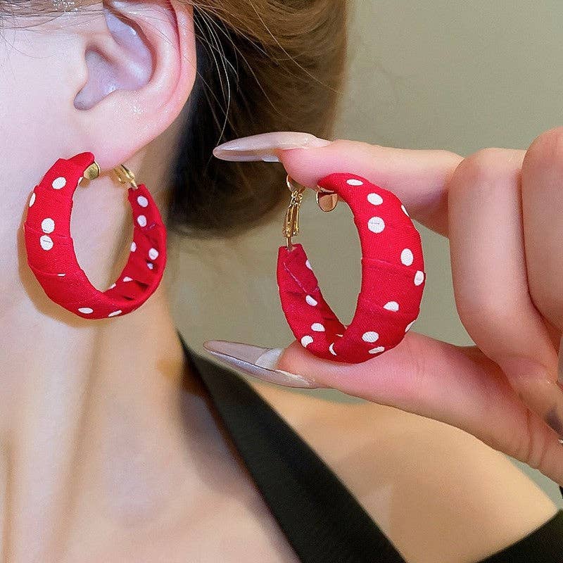 Fabric Wrapped Earrings