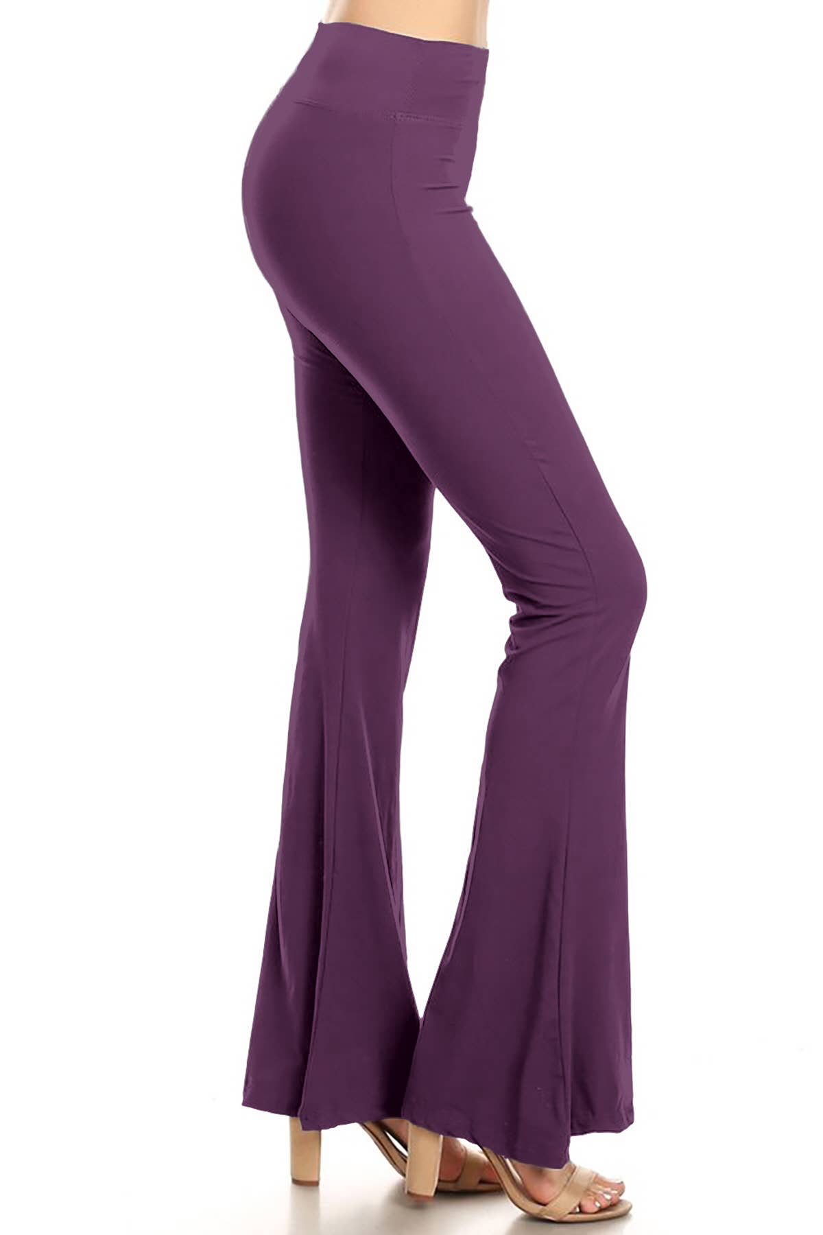 Buttery Soft High Waist Solid Palazzo Pants: Black / S