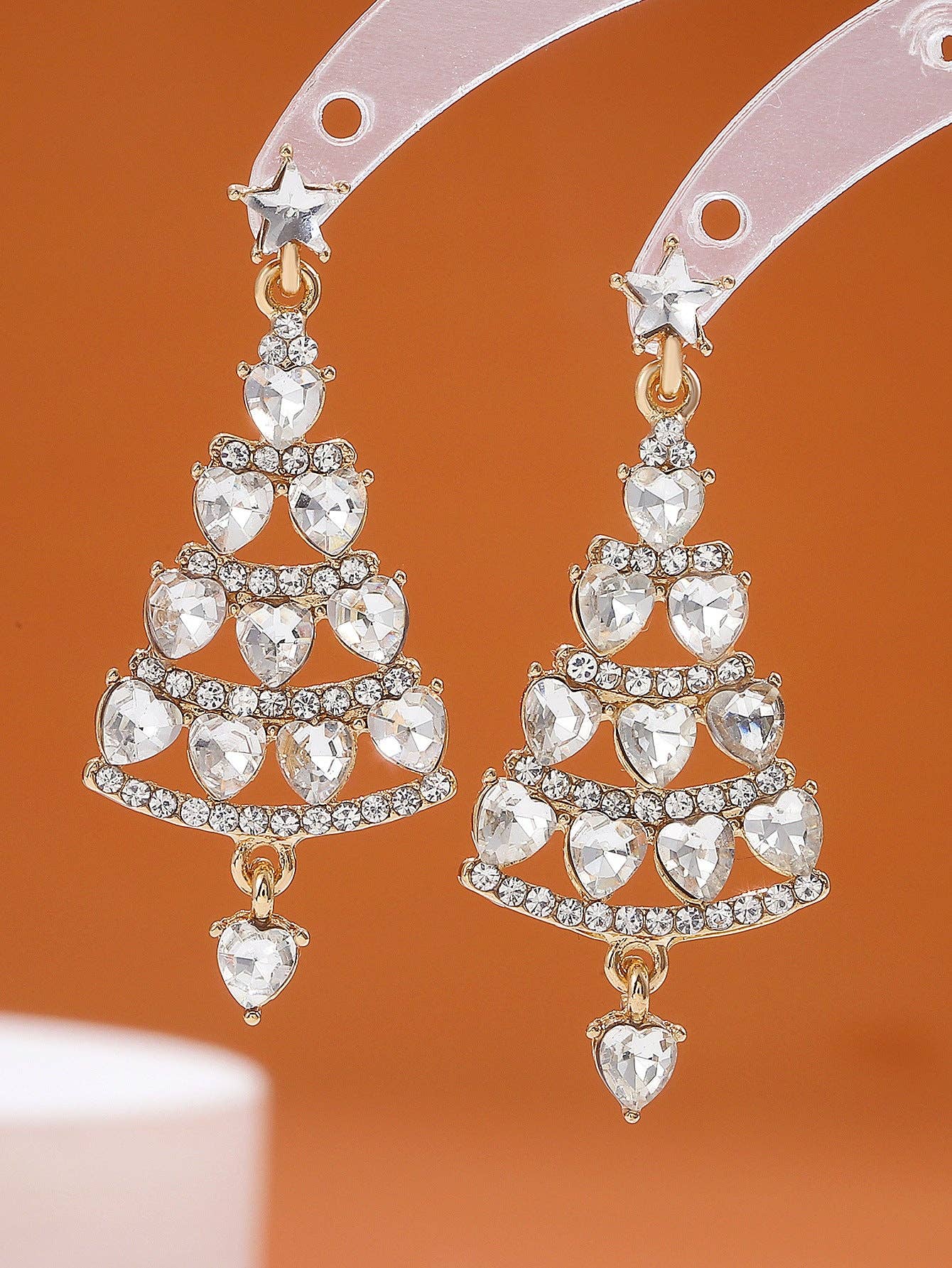 Luxury Colorful Christmas Tree Ear Studs for Women