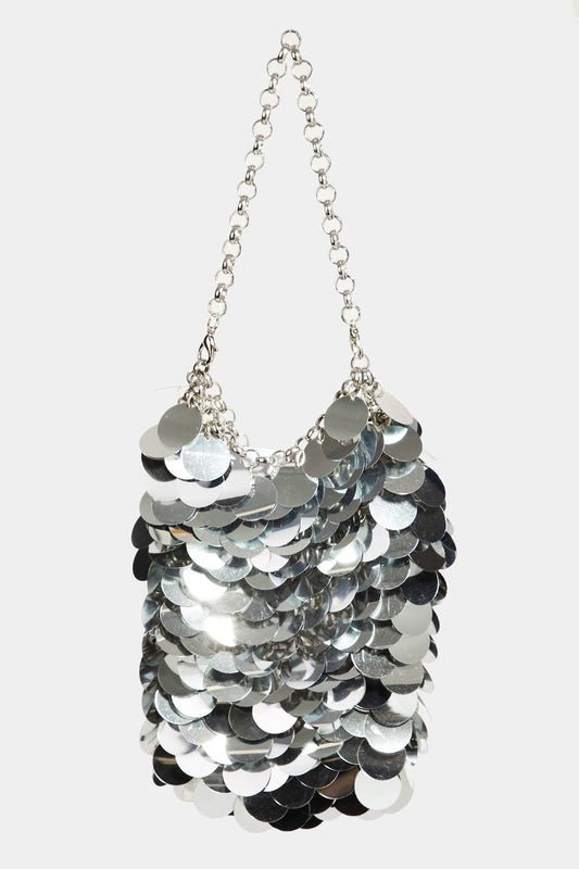 Sequin Chain Mail Pouch Bag