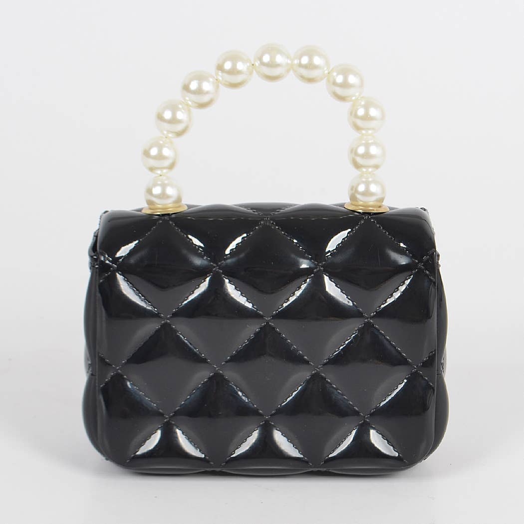 Jelly Shiney Mini Bag W Imitation Pearl Handle