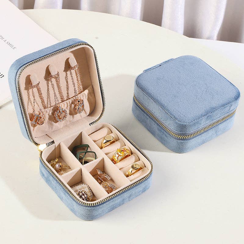 Fashionable Velvet Jewelry Storage Box