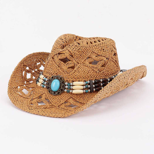 Faux Straw Cowboy Hat: KH