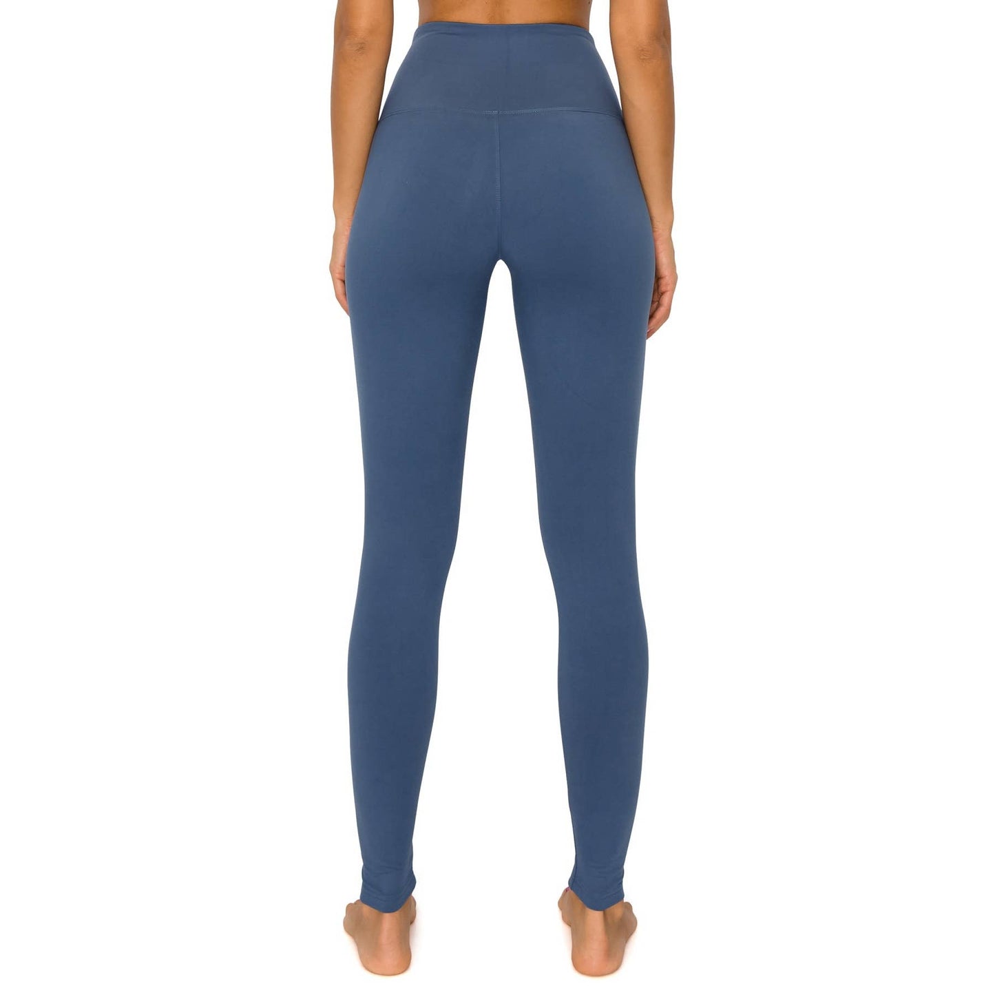 5" Yoga Band Premium Solid Activewear Leggings: Charcoal