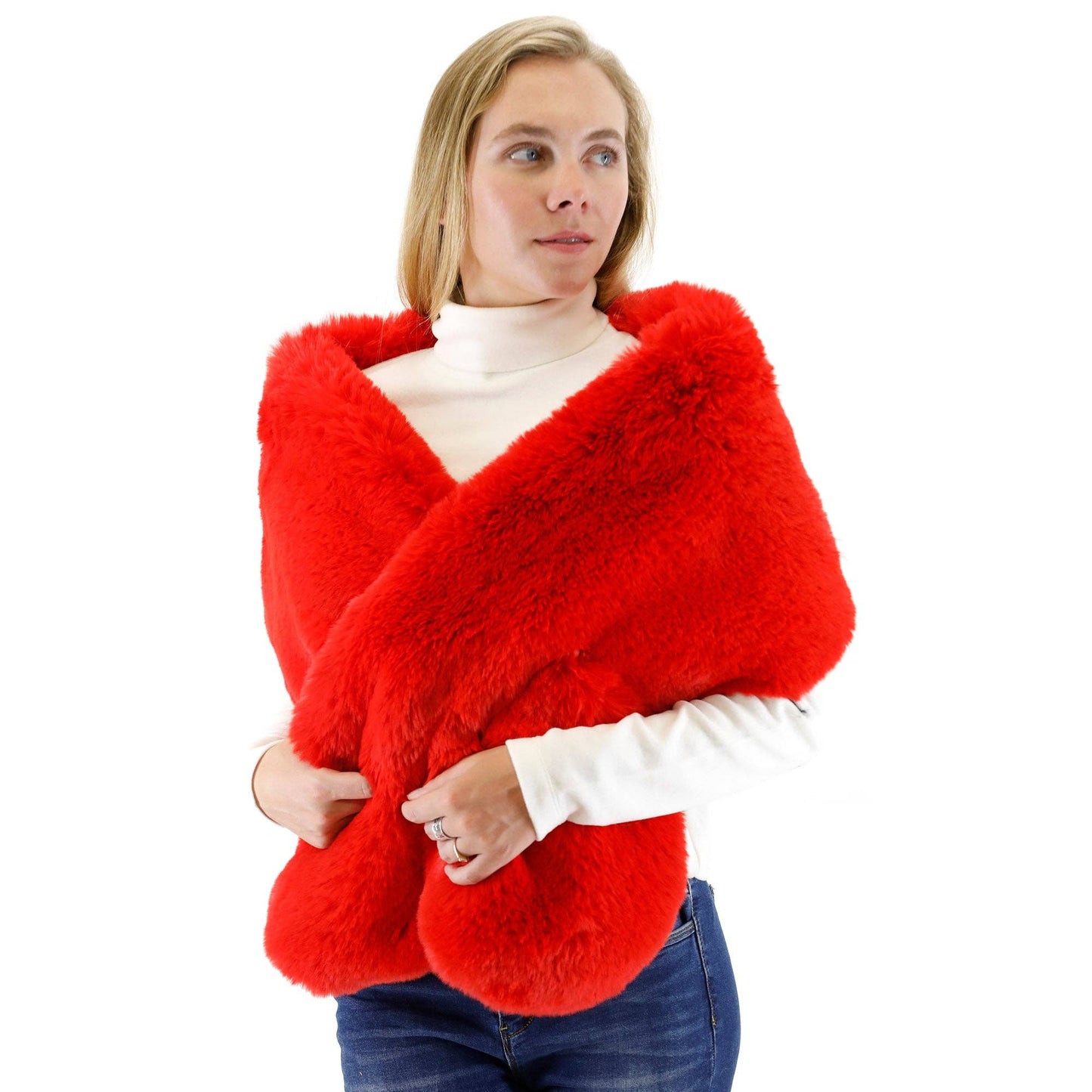 Mink Fur Shawl Wide