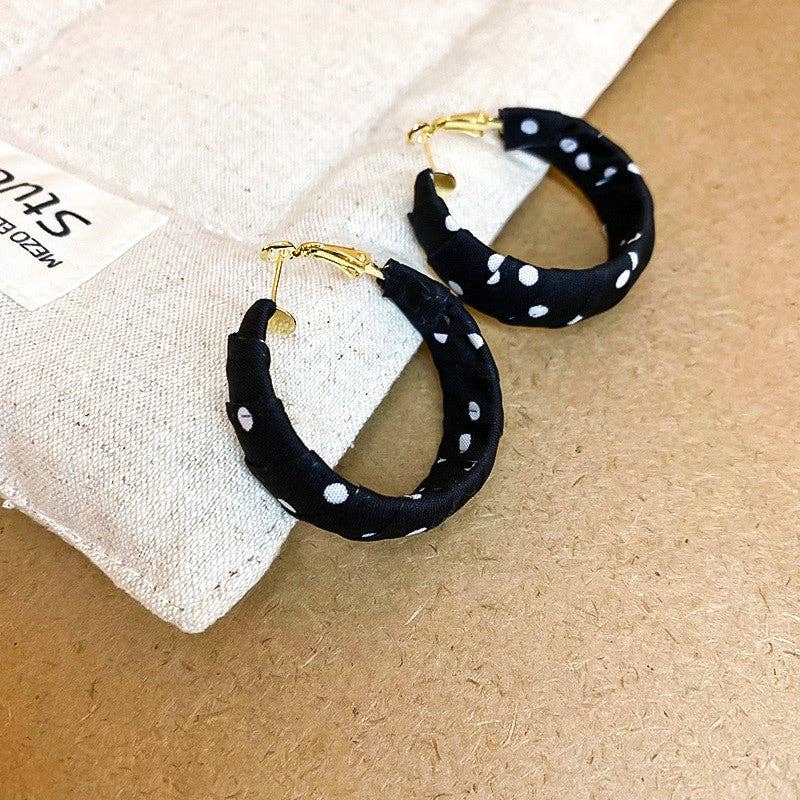 Fabric Wrapped Earrings
