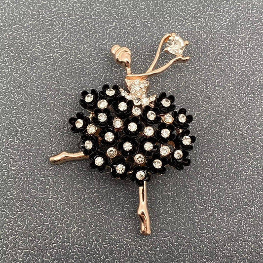 Elegant Ballet Girl Brooch
