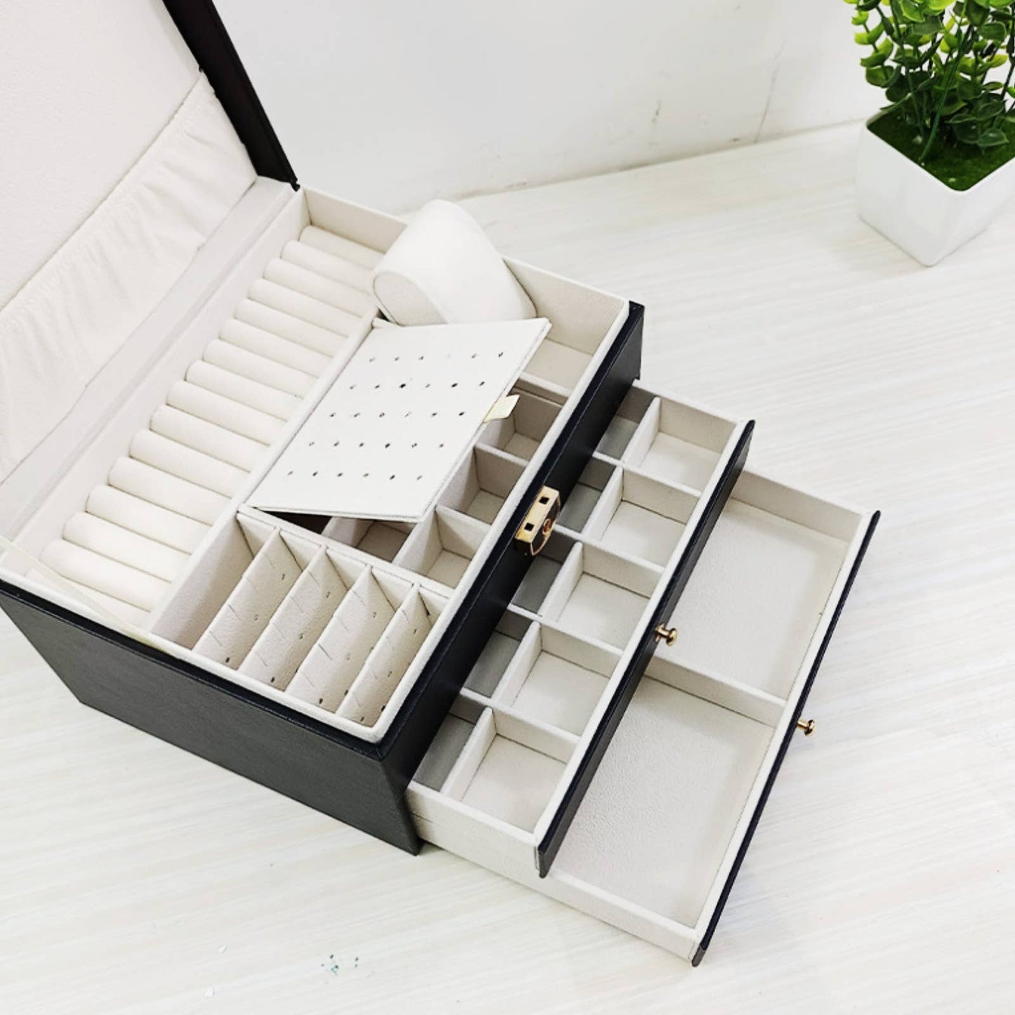 Durable 3-Drawer Large Capacity Jewelry Accessories Storage