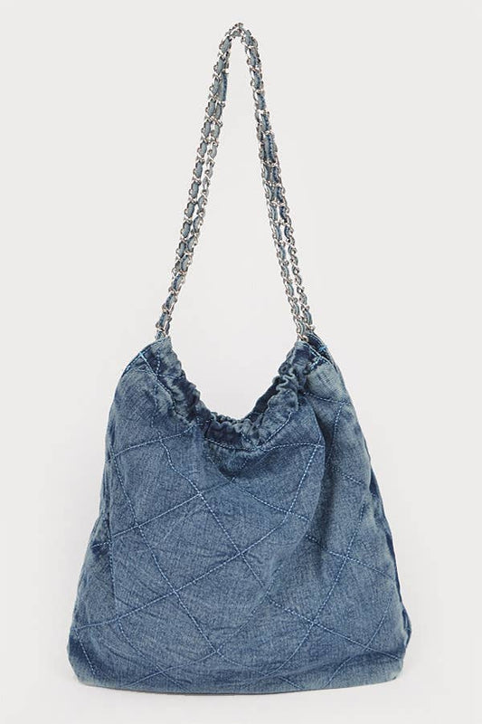 Sassy Denim and Chain Bag
