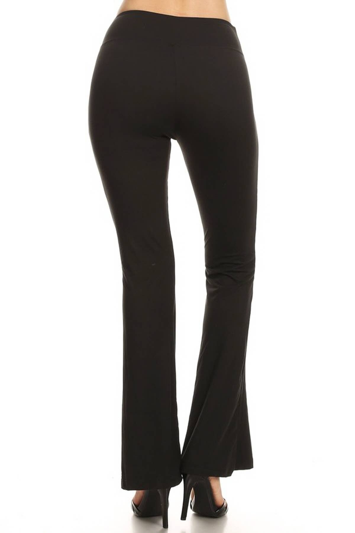 Buttery Soft High Waist Solid Palazzo Pants: Black / S