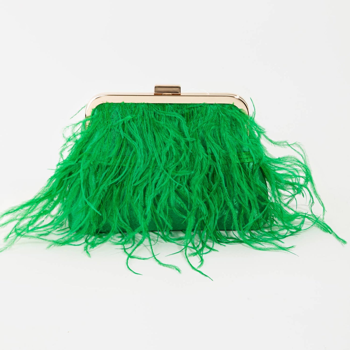 Feather Fringe Clutch Bag