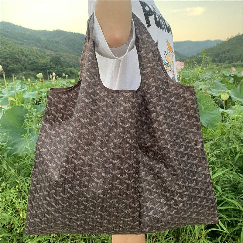 Large Capacity Single Shoulder Shopping Bag With Print
