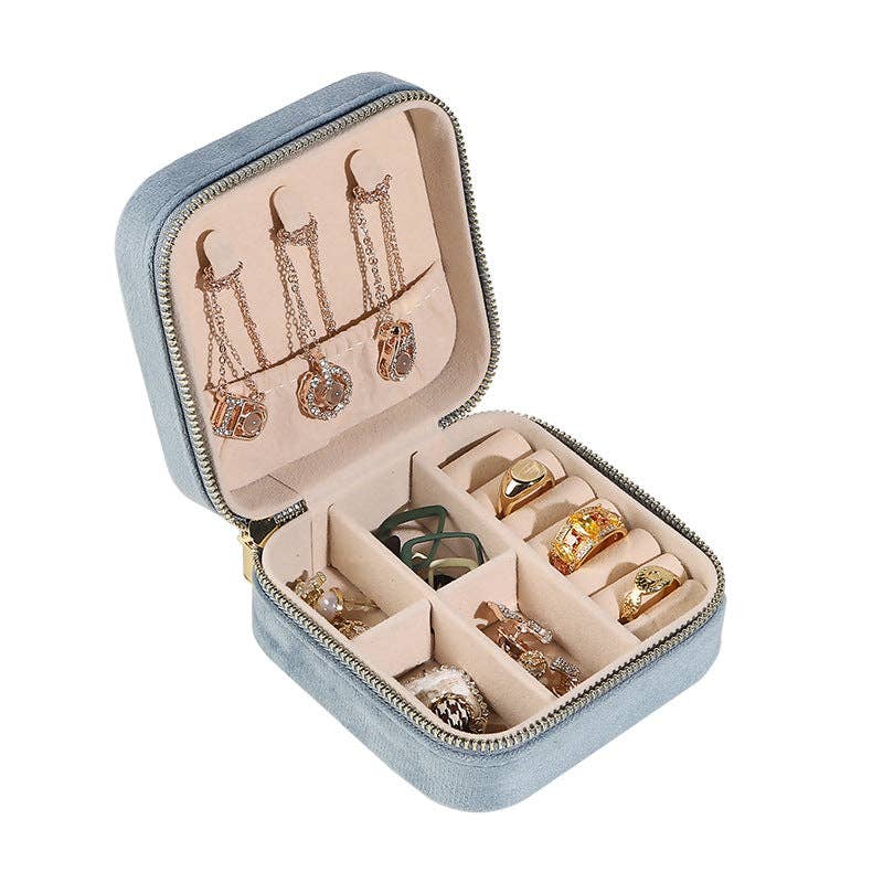 Fashionable Velvet Jewelry Storage Box