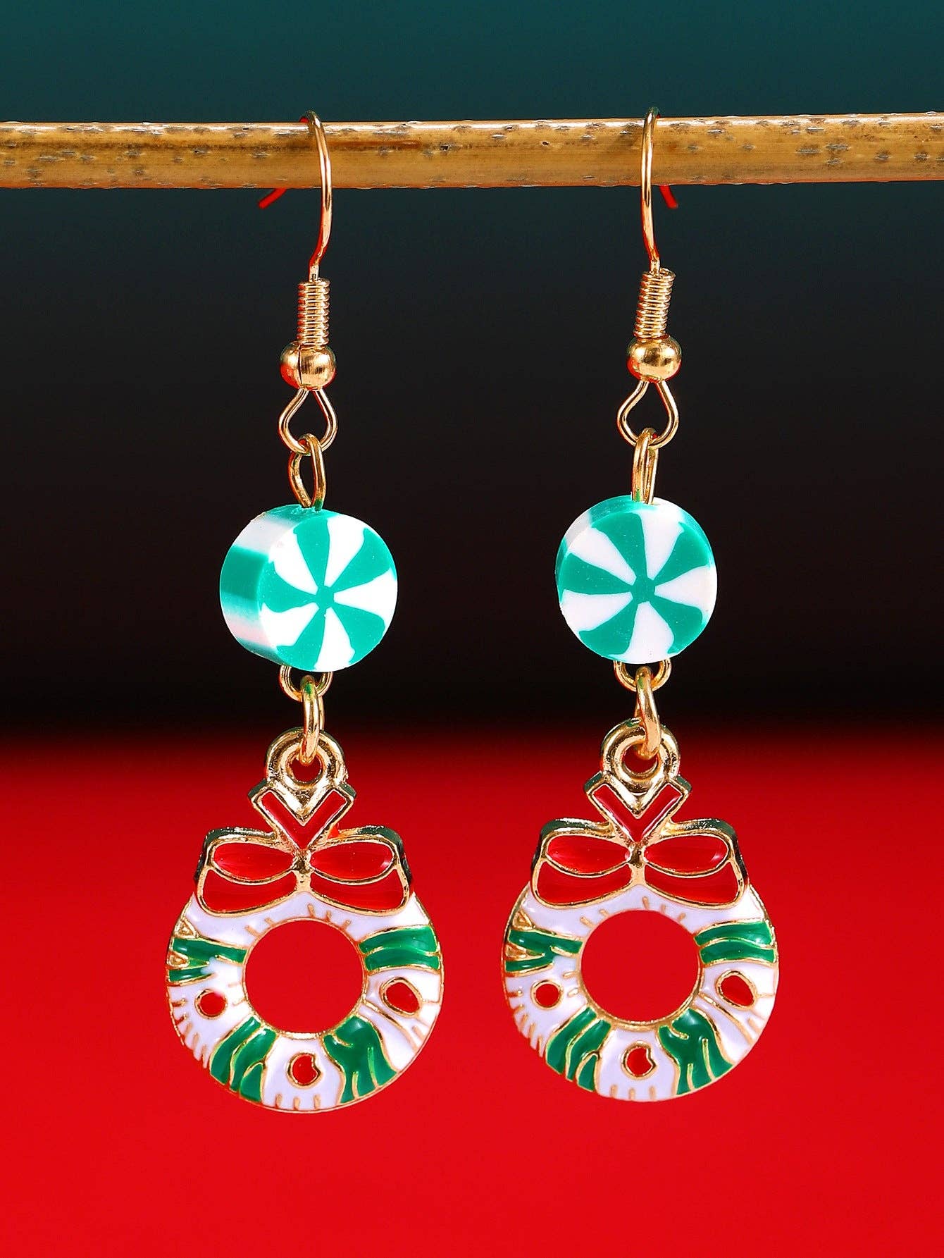 Luxury Colorful Christmas Tree Ear Studs for Women