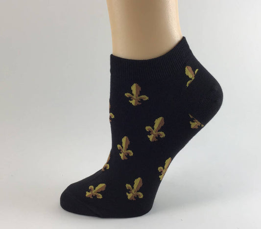 Fleur de Lis Ankle Socks