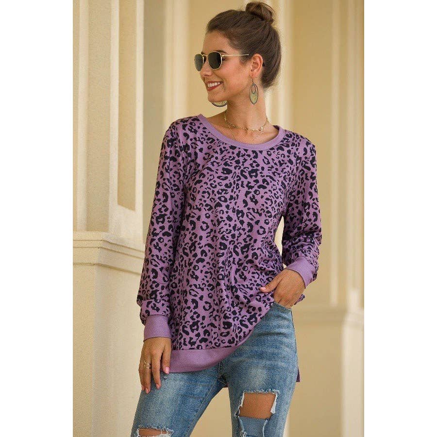 Round Neck Camo Print Long Sleeves Shirt