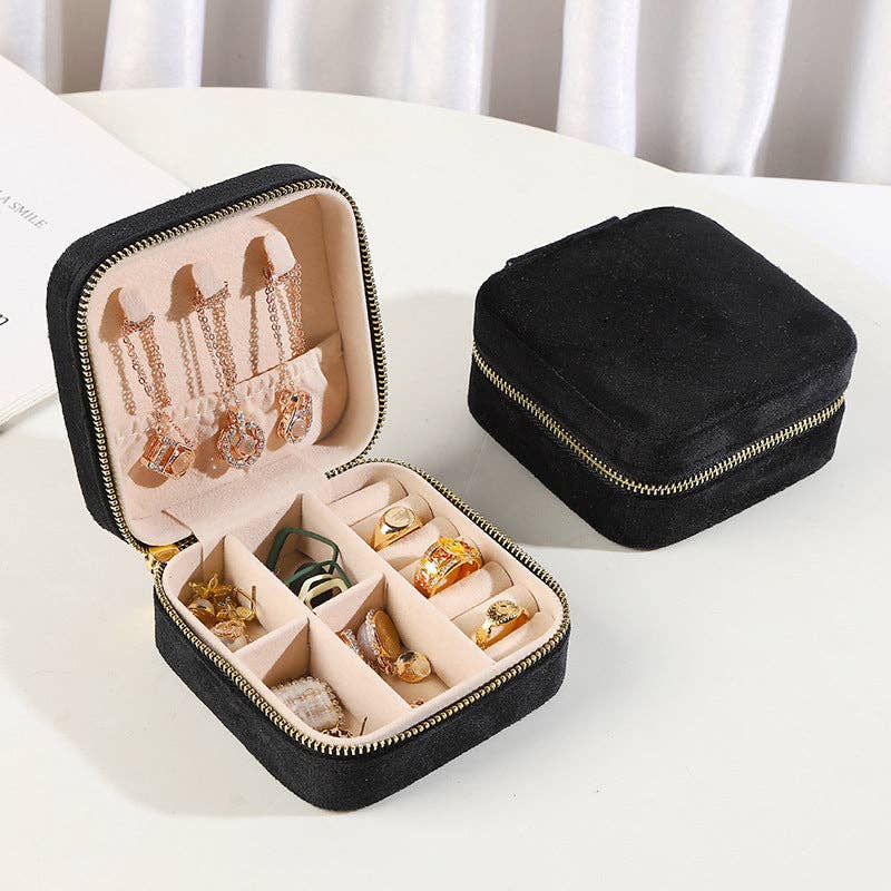 Fashionable Velvet Jewelry Storage Box