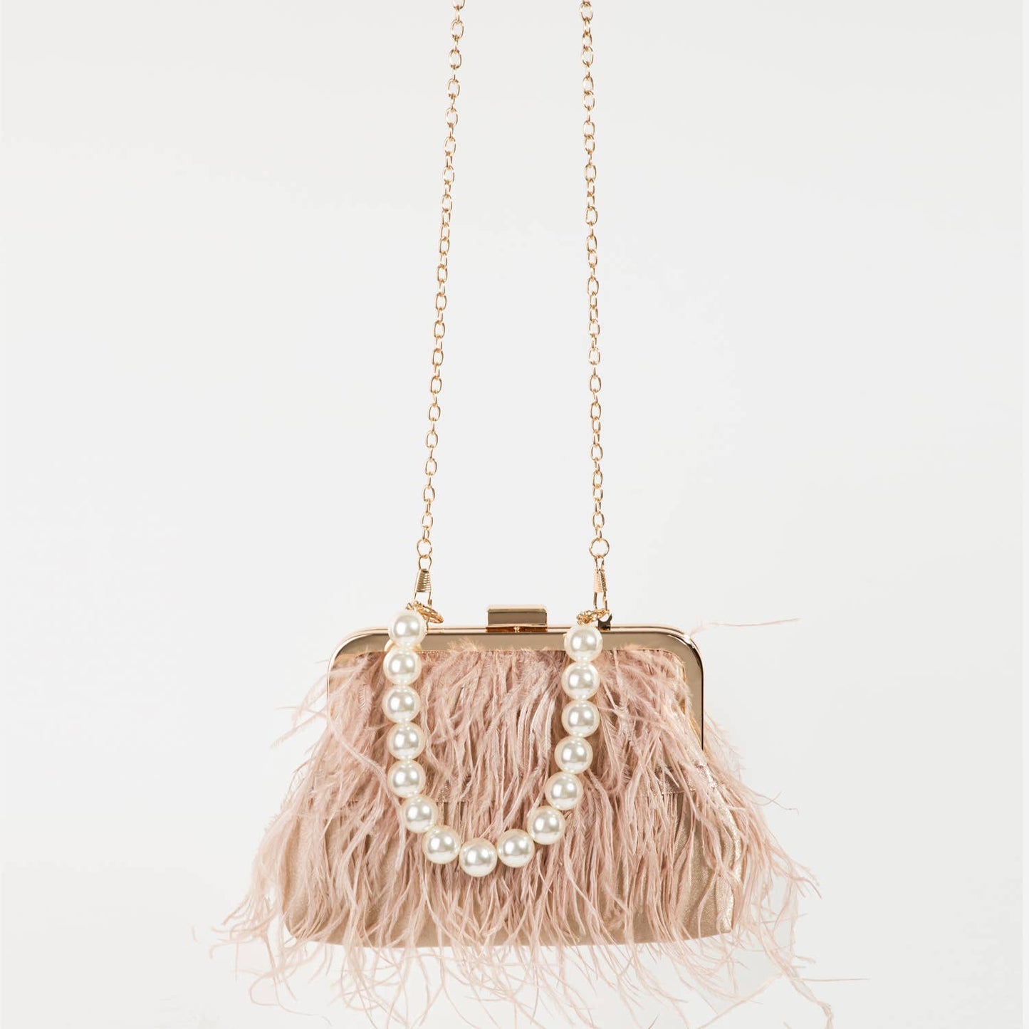 Feather Fringe Clutch Bag