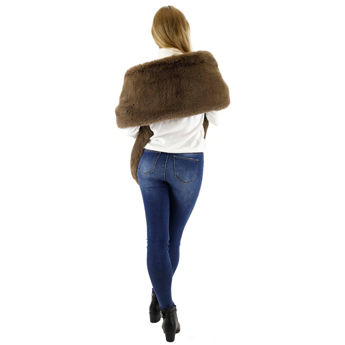 Mink Fur Shawl Wide