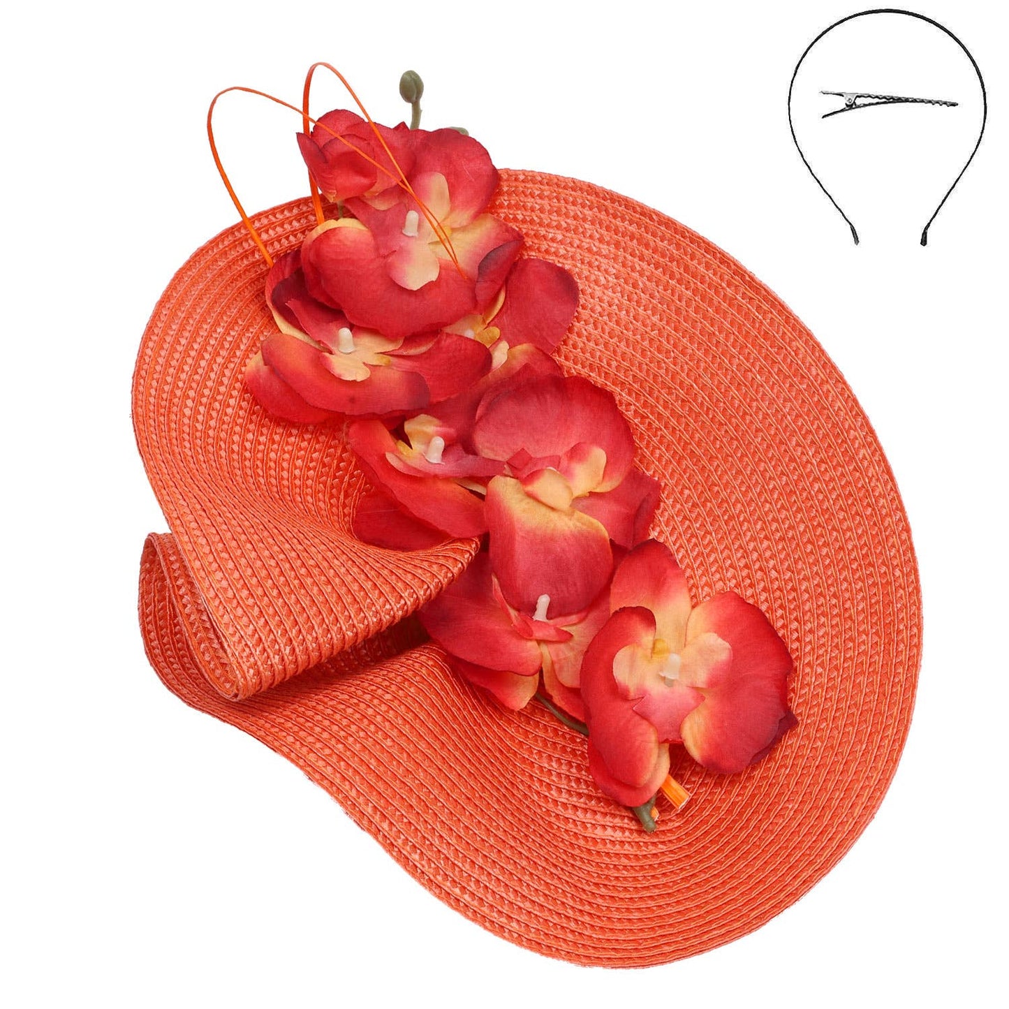 Fashion Fascinator with Orchid Flower