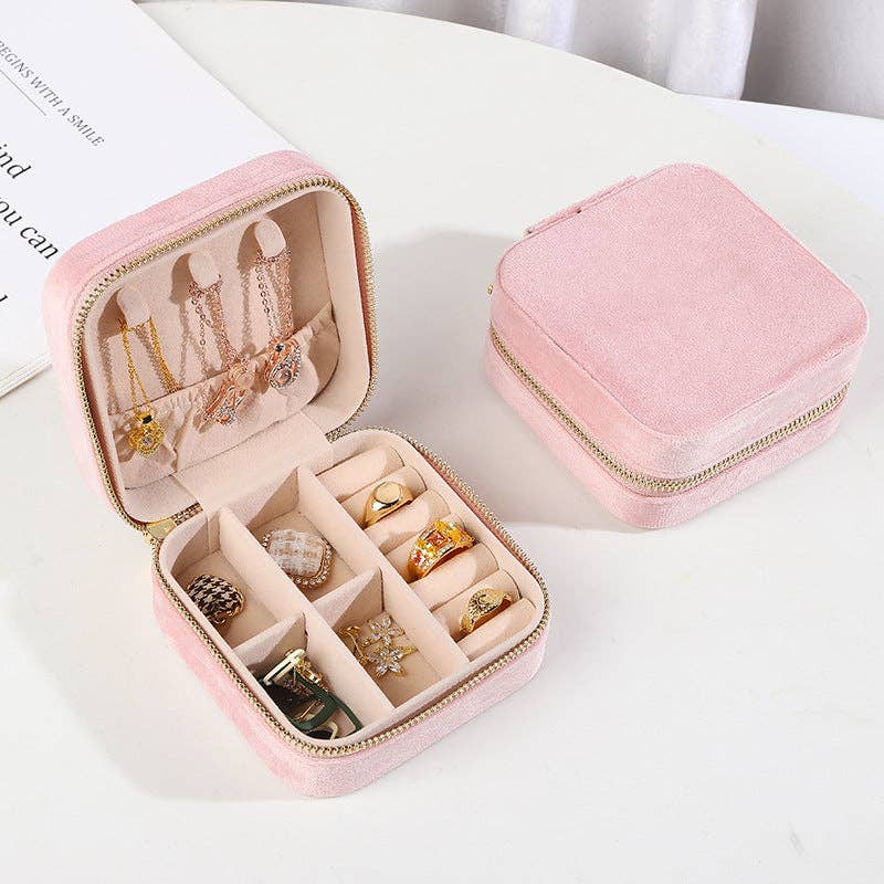 Fashionable Velvet Jewelry Storage Box