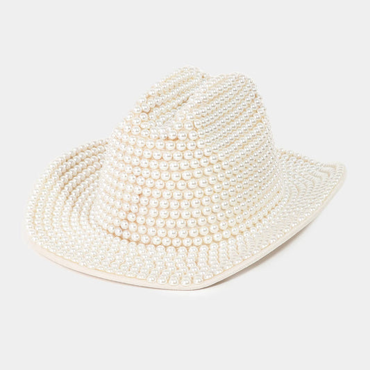 Pearl Beaded Cowboy Hat