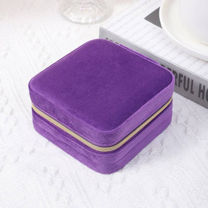 Fashionable Velvet Jewelry Storage Box